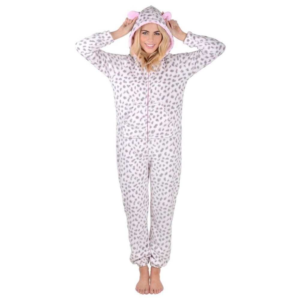 Ladies Fleece One Piece Pyjamas